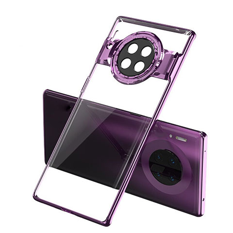 Cover Crystal Trasparente Rigida Cover S02 per Huawei Mate 30 5G Viola