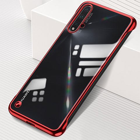 Cover Crystal Trasparente Rigida Cover S02 per Huawei Nova 5 Rosso