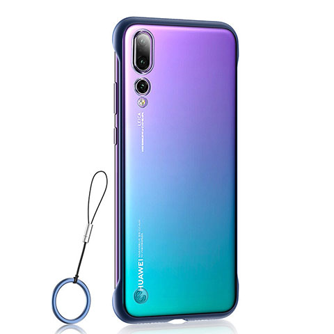 Cover Crystal Trasparente Rigida Cover S02 per Huawei P20 Pro Blu