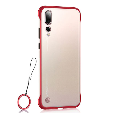 Cover Crystal Trasparente Rigida Cover S02 per Huawei P20 Pro Rosso