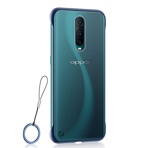 Cover Crystal Trasparente Rigida Cover S02 per Oppo R17 Pro Blu