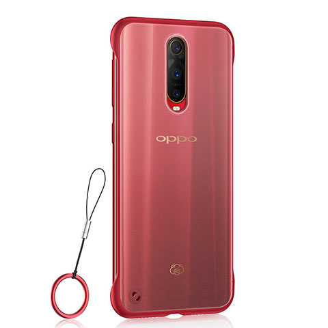 Cover Crystal Trasparente Rigida Cover S02 per Oppo RX17 Pro Rosso