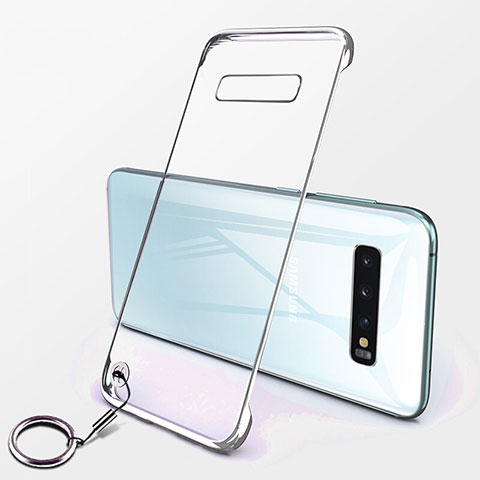 Cover Crystal Trasparente Rigida Cover S02 per Samsung Galaxy S10 Plus Argento