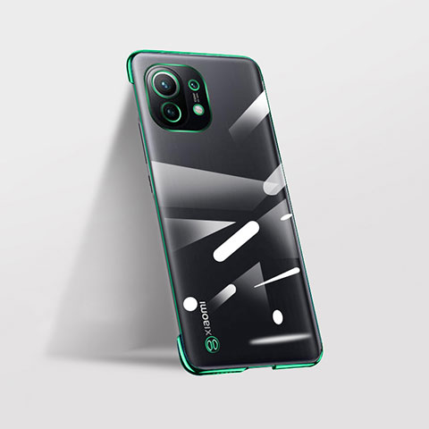 Cover Crystal Trasparente Rigida Cover S02 per Xiaomi Mi 11 Lite 5G Verde