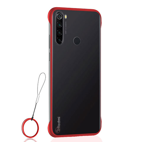 Cover Crystal Trasparente Rigida Cover S02 per Xiaomi Redmi Note 8 (2021) Rosso