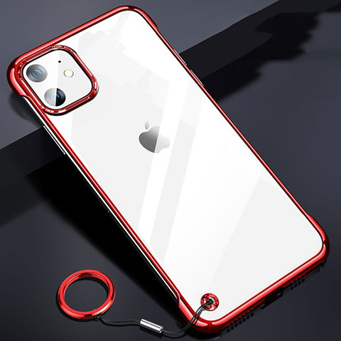 Cover Crystal Trasparente Rigida Cover S03 per Apple iPhone 11 Rosso