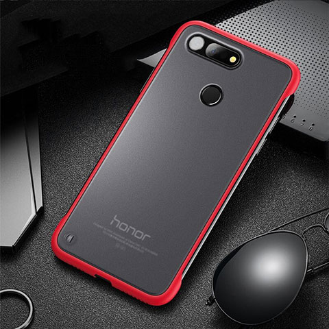 Cover Crystal Trasparente Rigida Cover S03 per Huawei Honor V20 Rosso