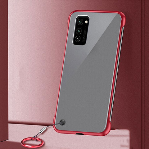 Cover Crystal Trasparente Rigida Cover S03 per Huawei Honor V30 5G Rosso