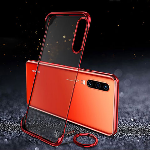 Cover Crystal Trasparente Rigida Cover S03 per Huawei P30 Rosso