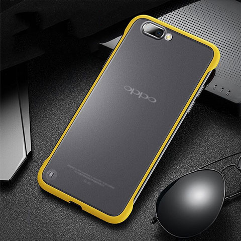 Cover Crystal Trasparente Rigida Cover S03 per Oppo R17 Neo Giallo