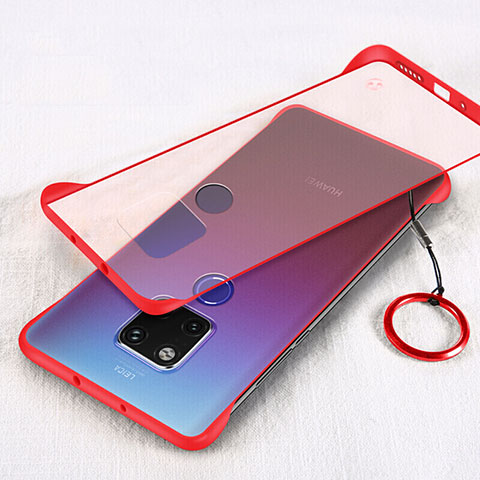 Cover Crystal Trasparente Rigida Cover S04 per Huawei Mate 20 X 5G Rosso