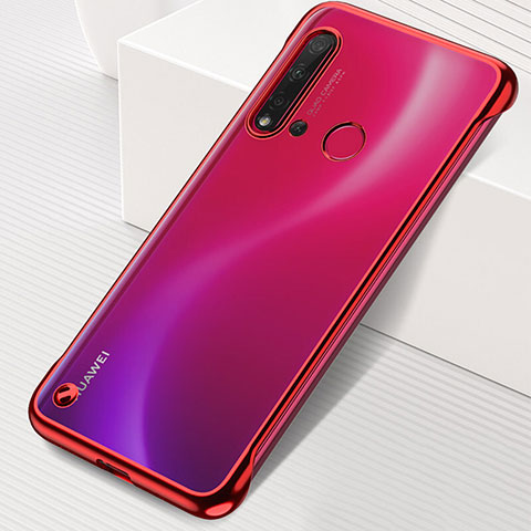 Cover Crystal Trasparente Rigida Cover S04 per Huawei Nova 5i Rosso