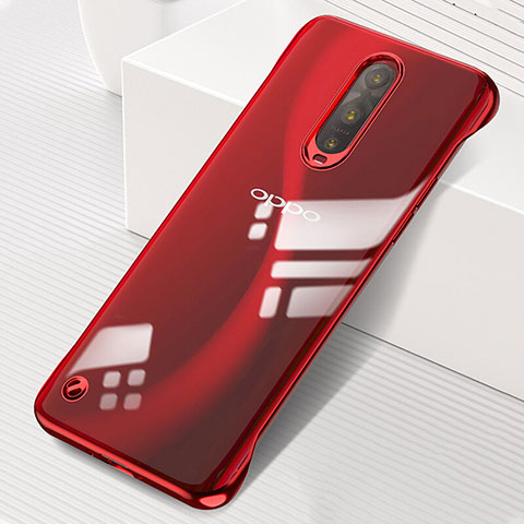 Cover Crystal Trasparente Rigida Cover S04 per Oppo R17 Pro Rosso