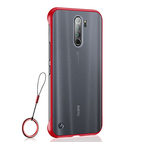 Cover Crystal Trasparente Rigida Cover S04 per Xiaomi Redmi Note 8 Pro Rosso