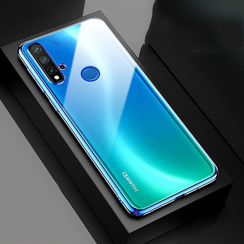 Cover Crystal Trasparente Rigida Cover S05 per Huawei Nova 5i Blu