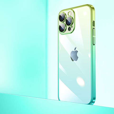 Cover Crystal Trasparente Rigida Cover Sfumato QC1 per Apple iPhone 16 Pro Max Verde