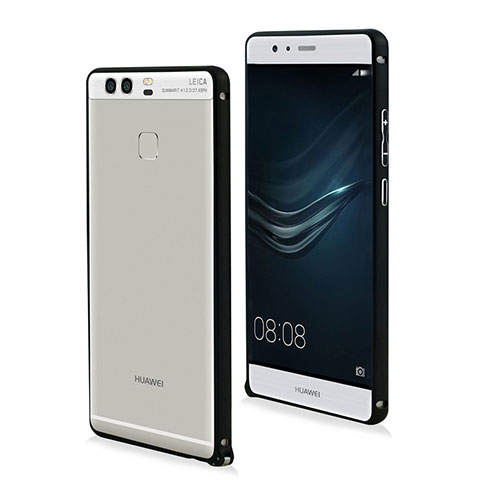 Cover Lusso Alluminio Laterale per Huawei P9 Plus Nero