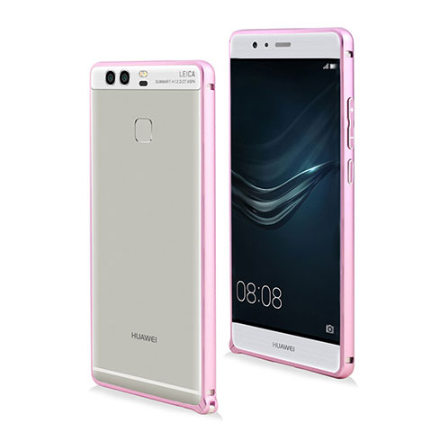 Cover Lusso Alluminio Laterale per Huawei P9 Rosa