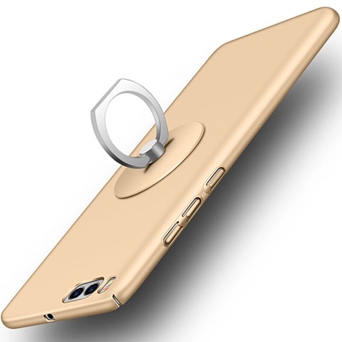 Cover Plastica Rigida Opaca con Anello Supporto per Xiaomi Mi 6 Oro