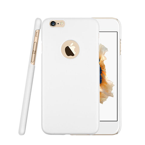 Cover Plastica Rigida Opaca con Foro per Apple iPhone 6 Bianco