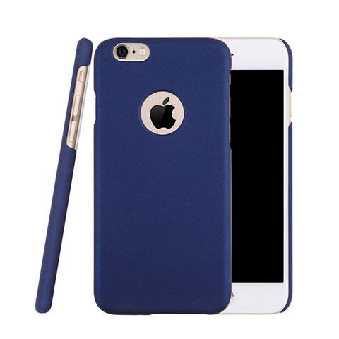 Cover Plastica Rigida Opaca con Foro per Apple iPhone 6 Plus Blu