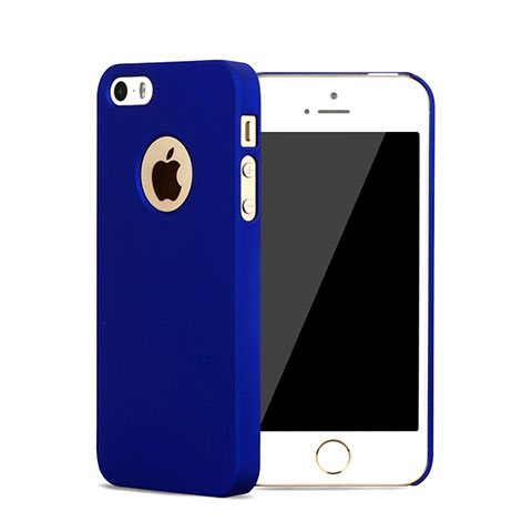 Cover Plastica Rigida Opaca con Foro per Apple iPhone SE Blu