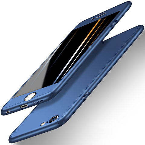 Cover Plastica Rigida Opaca Fronte e Retro 360 Gradi per Apple iPhone 6 Blu