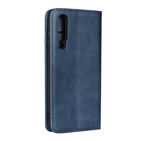 Cover Portafoglio In Pelle con Supporto L01 per Huawei P30 Blu