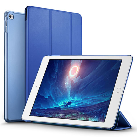 Cover Portafoglio In Pelle con Supporto L05 per Apple iPad Mini 4 Blu