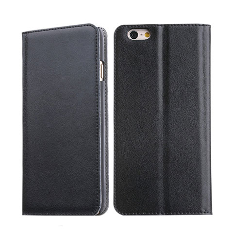 Cover Portafoglio In Pelle con Supporto per Apple iPhone 6S Nero