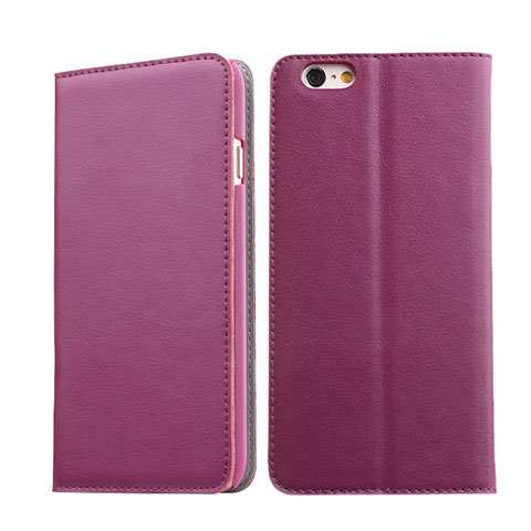 Cover Portafoglio In Pelle con Supporto per Apple iPhone 6S Plus Viola