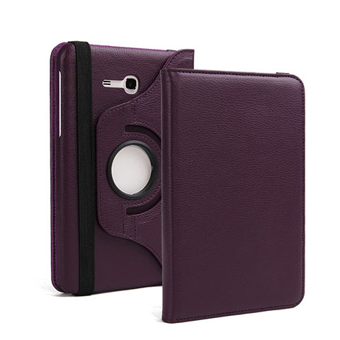 Cover Portafoglio In Pelle con Supporto per Samsung Galaxy Tab 3 Lite 7.0 T110 T113 Viola