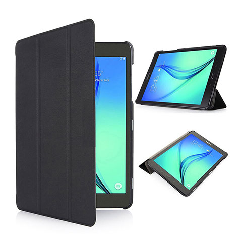 Cover Portafoglio In Pelle con Supporto per Samsung Galaxy Tab S2 8.0 SM-T710 SM-T715 Nero