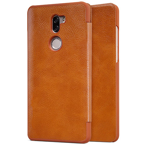 Cover Portafoglio In Pelle con Supporto per Xiaomi Mi 5S Plus Marrone