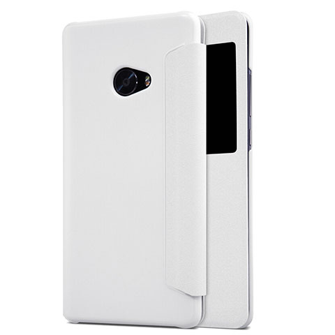 Cover Portafoglio In Pelle con Supporto per Xiaomi Mi Note 2 Special Edition Bianco