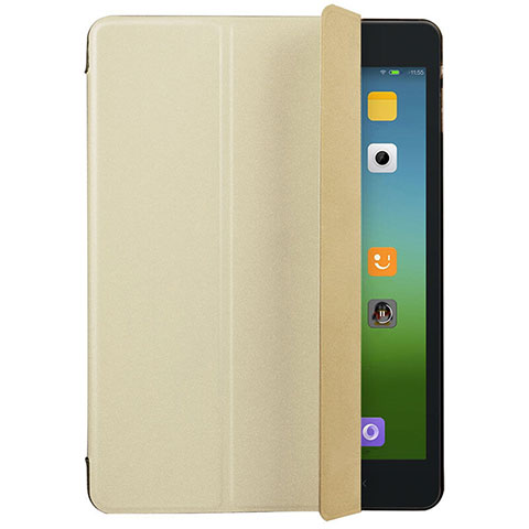 Cover Portafoglio In Pelle con Supporto per Xiaomi Mi Pad 2 Oro