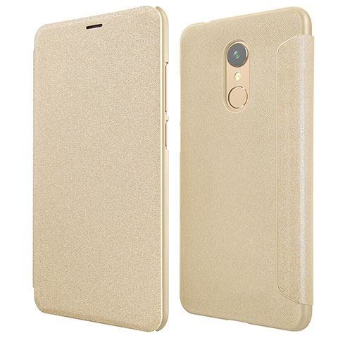 Cover Portafoglio In Pelle con Supporto per Xiaomi Redmi 5 Oro