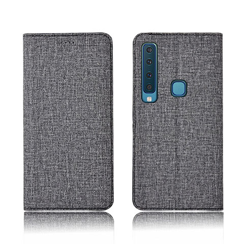 Cover Portafoglio In Pelle Cover con Supporto per Samsung Galaxy A9 Star Pro Grigio