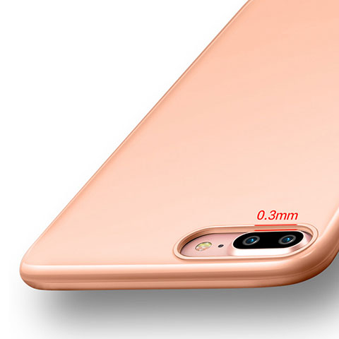 Cover Silicone Morbida Lucido per Apple iPhone 8 Plus Arancione