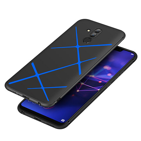 Cover Silicone Morbida Spigato per Huawei Mate 20 Lite Blu