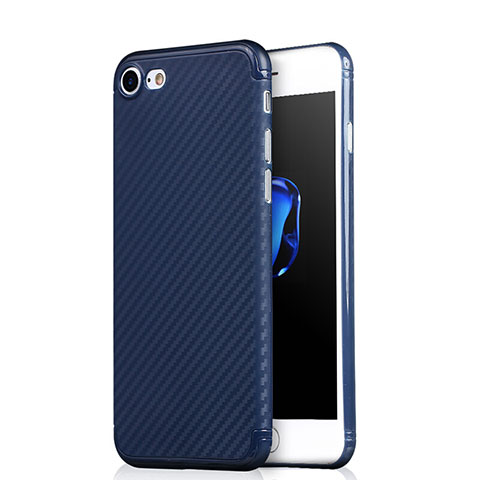 Cover Silicone Morbida Spigato Z01 per Apple iPhone 8 Blu