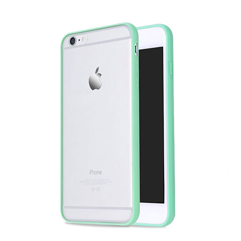 Cover Silicone Trasparente Opaca Laterale per Apple iPhone 6 Plus Verde