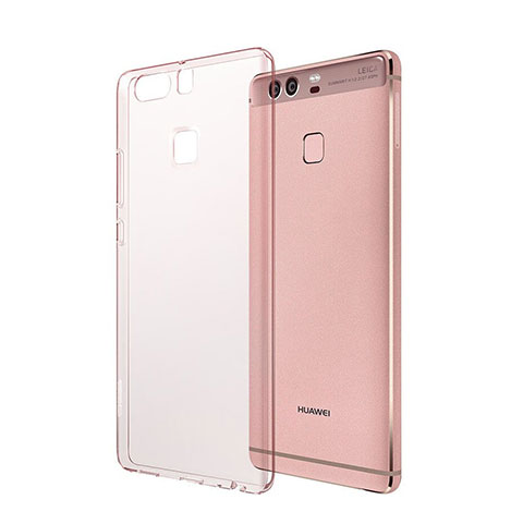 Cover Silicone Trasparente Ultra Slim Morbida per Huawei P9 Plus Oro Rosa