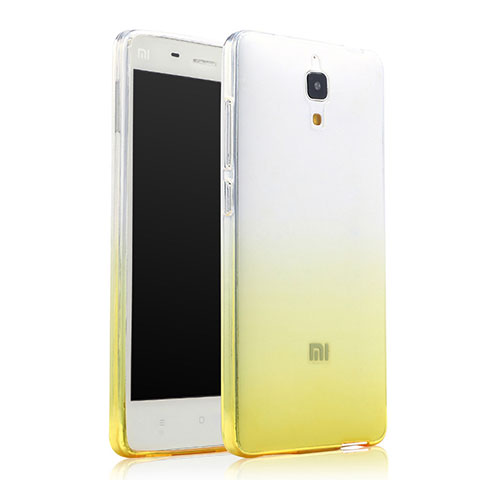 Cover Silicone Trasparente Ultra Slim Morbida Sfumato per Xiaomi Mi 4 Giallo