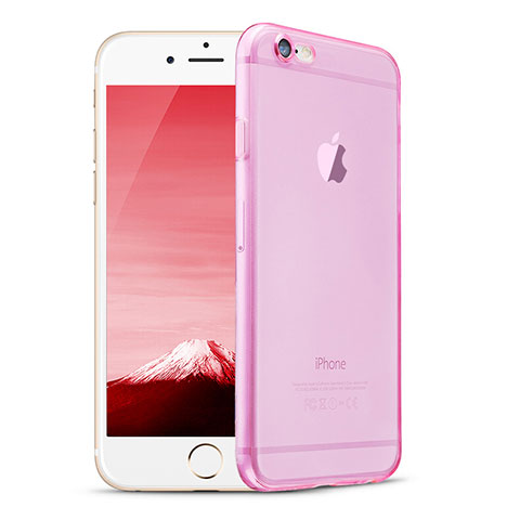 Cover Silicone Trasparente Ultra Sottile Morbida H08 per Apple iPhone 6 Rosa