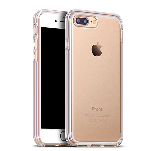 Cover Silicone Trasparente Ultra Sottile Morbida H17 per Apple iPhone 8 Plus Chiaro