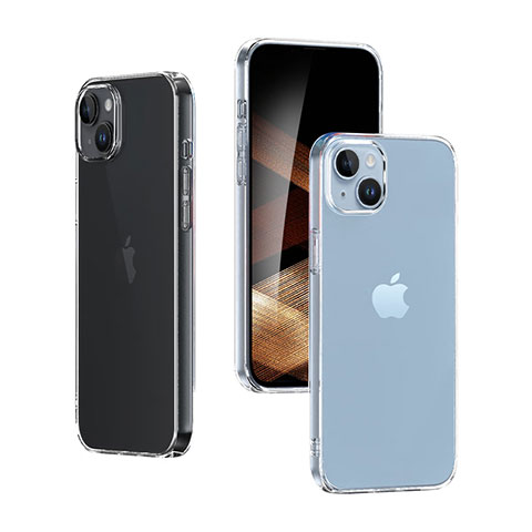 Cover Silicone Trasparente Ultra Sottile Morbida N03 per Apple iPhone 14 Plus Chiaro