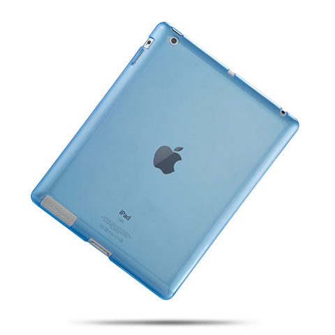 Cover Silicone Trasparente Ultra Sottile Morbida per Apple iPad 2 Cielo Blu