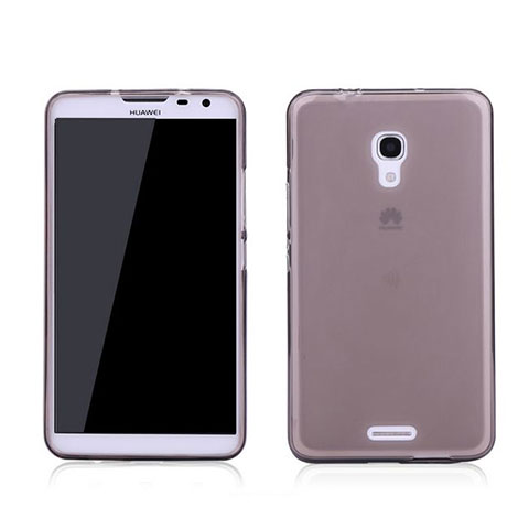 Cover Silicone Trasparente Ultra Sottile Morbida per Huawei Ascend Mate 2 Grigio