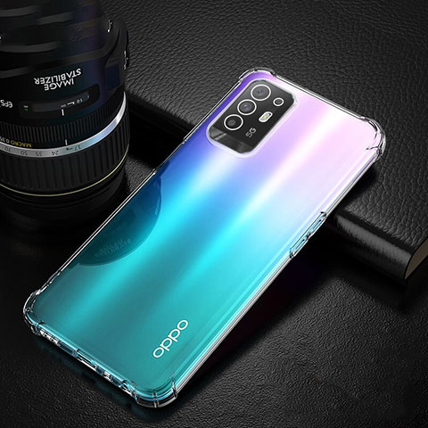 Cover Silicone Trasparente Ultra Sottile Morbida T02 per Oppo F19 Pro+ Plus 5G Chiaro